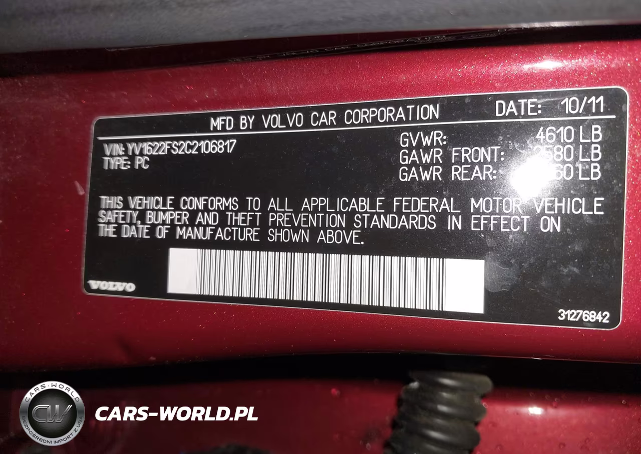 2012 Volvo S60 T5 VIN:YV1622FS2C2106817 - 9
