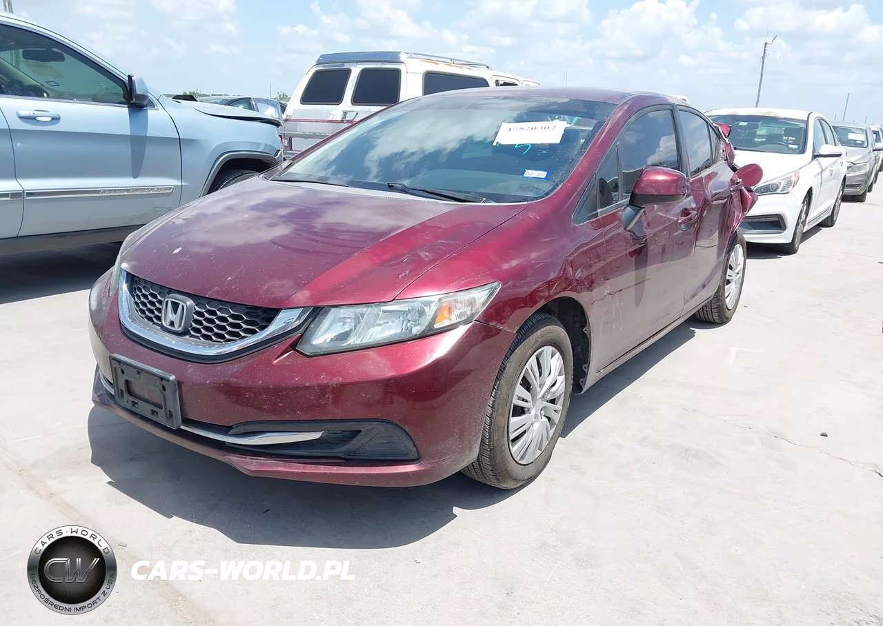2013 Honda Civic Lx VIN:2HGFB2F54DH593187 - 2