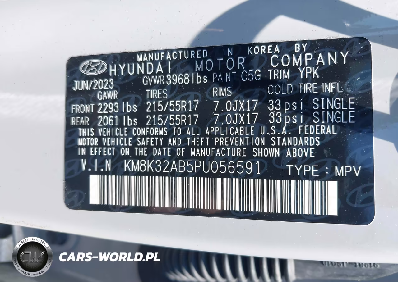 2023 Hyundai Kona Sel VIN:KM8K32AB5PU056591 - 9