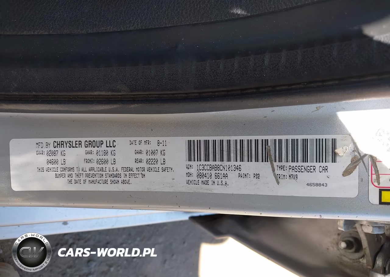 2012 Chrysler 200 Lx VIN:1C3CCBAB8CN101346 - 9