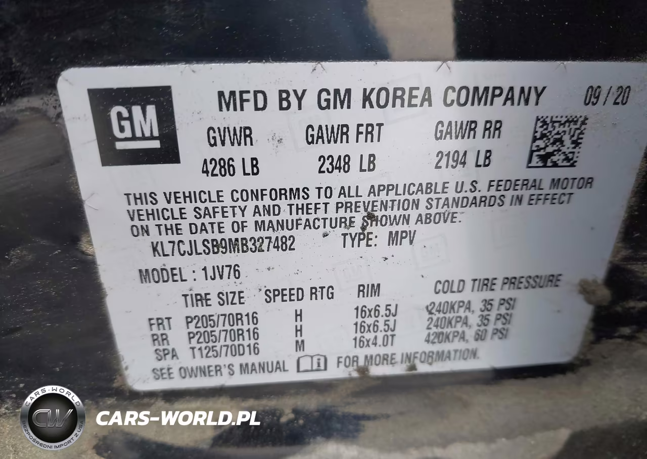 2021 Chevrolet Trax Fwd Lt VIN:KL7CJLSB9MB327482 - 9