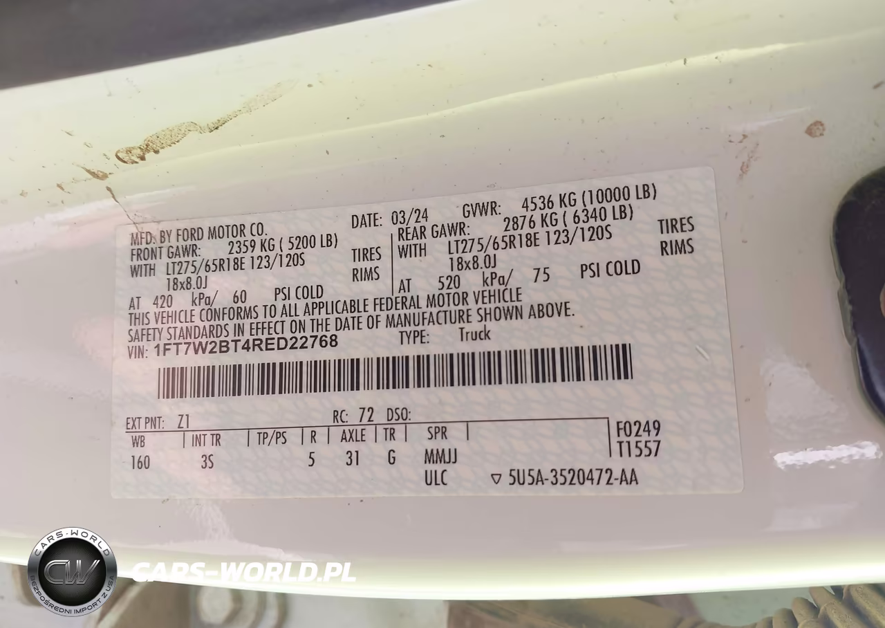2024 Ford F-250 Xlt VIN:1FT7W2BT4RED22768 - 9