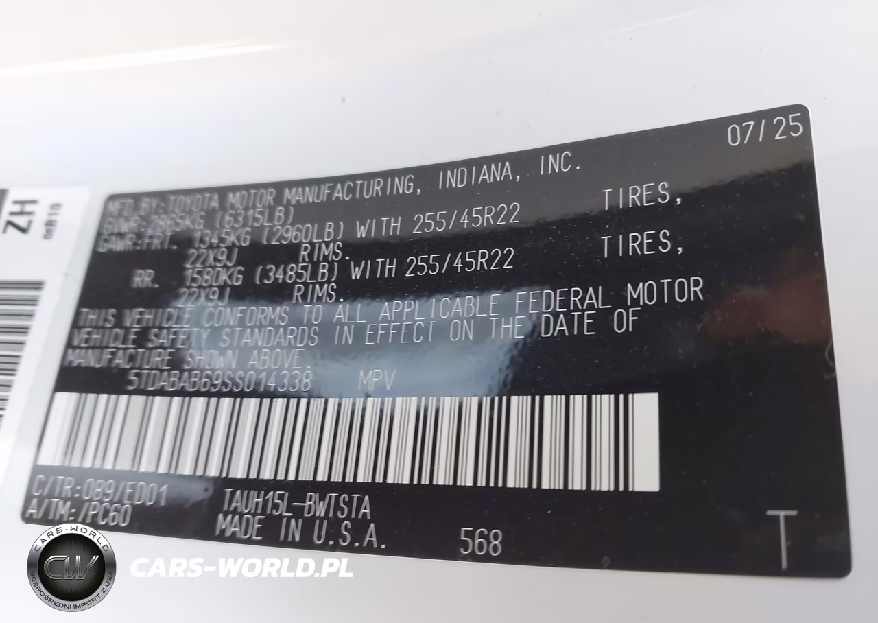 2025 Lexus Tx 500H F Sport Premium VIN:5TDABAB69SS014338 - 9