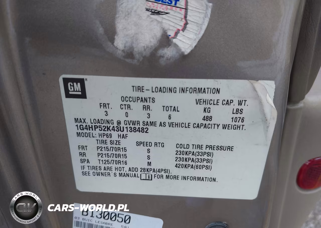 2003 Buick Lesabre Custom VIN:1G4HP52K43U138482 - 9