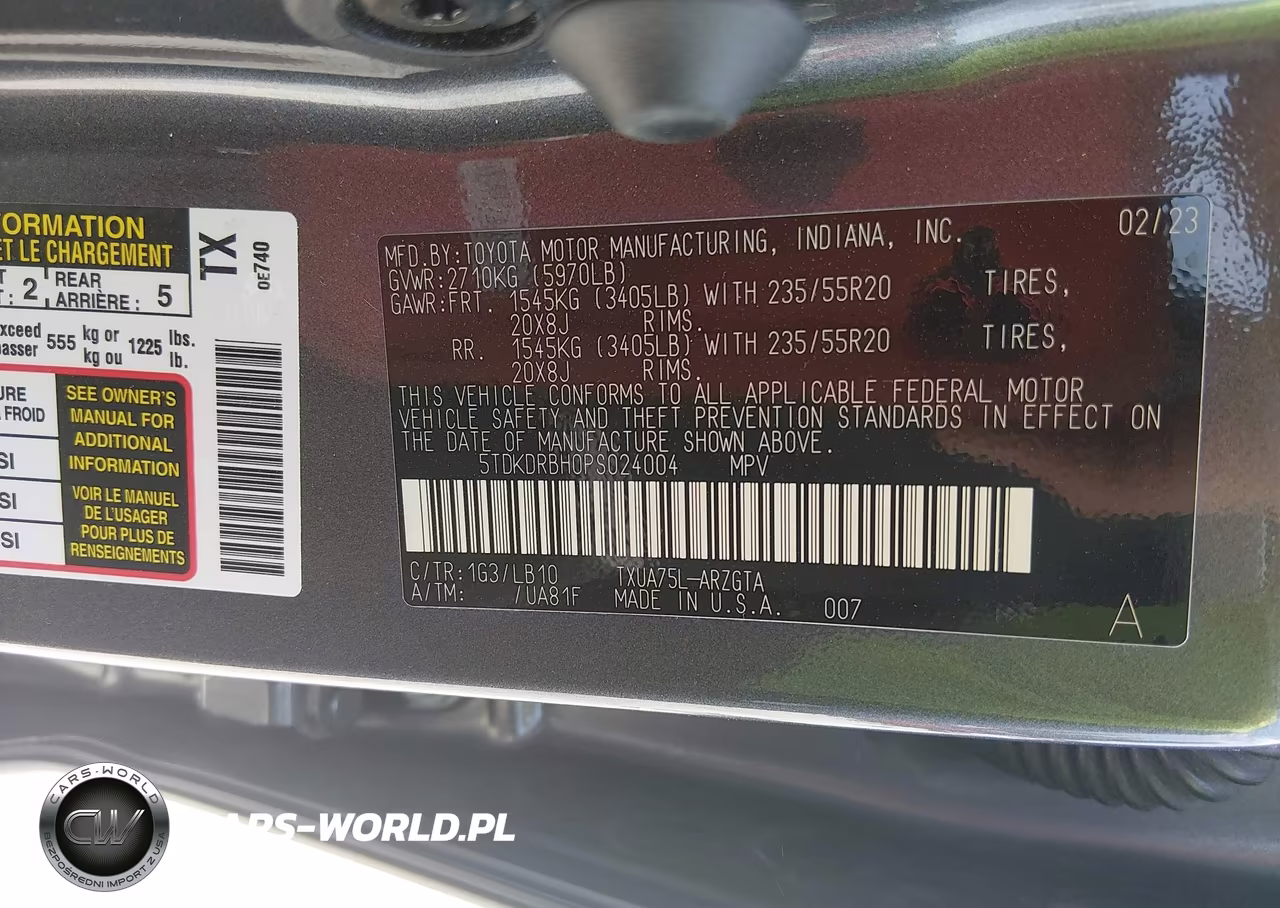 2023 Toyota Highlander Limited VIN:5TDKDRBH0PS024004 - 9