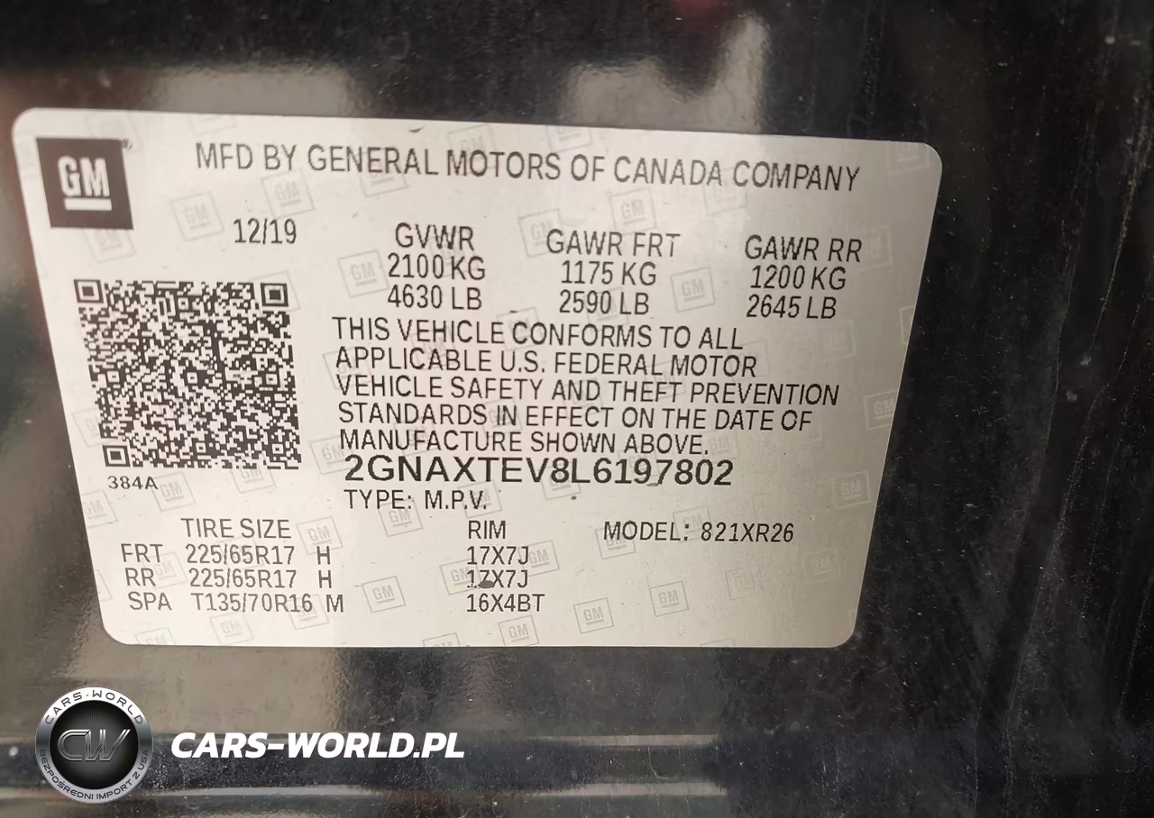 2020 Chevrolet Equinox Awd 2Fl VIN:2GNAXTEV8L6197802 - 9
