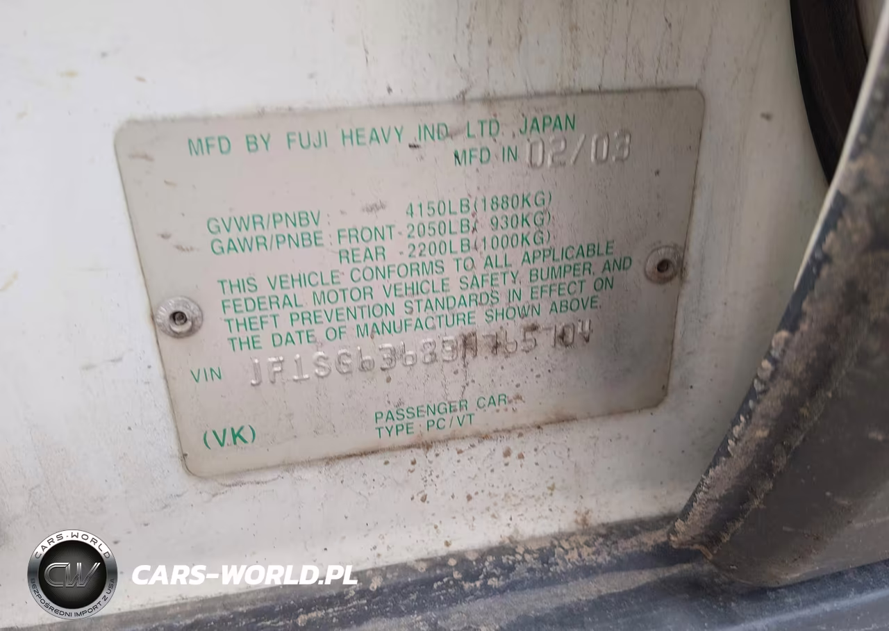 2003 Subaru Forester X VIN:JF1SG63683H765704 - 9