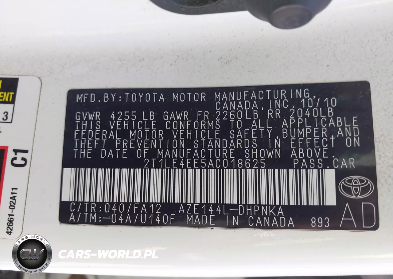2010 Toyota Matrix S VIN:2T1LE4EE5AC018625 - 9
