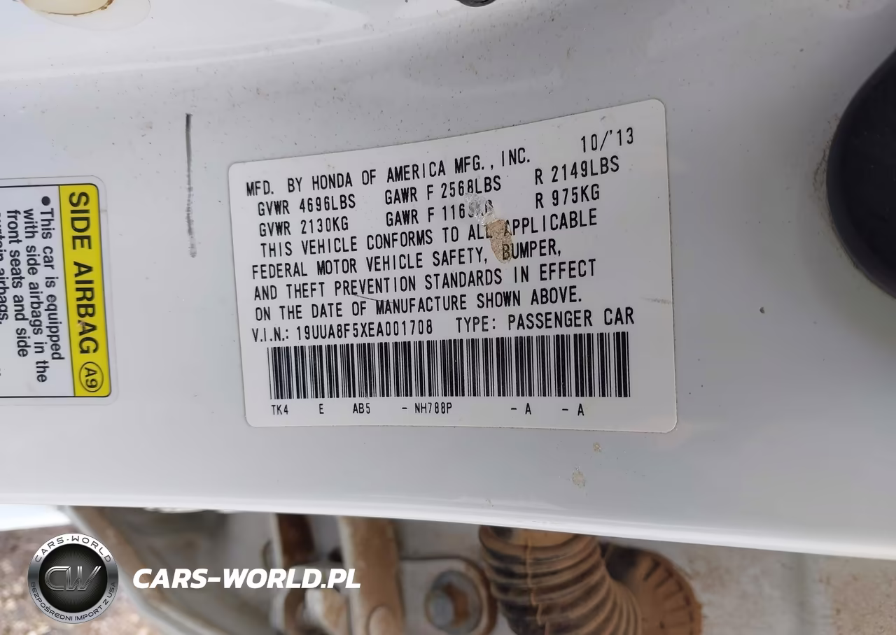 2014 Acura Tl 3.5 VIN:19UUA8F5XEA001708 - 9