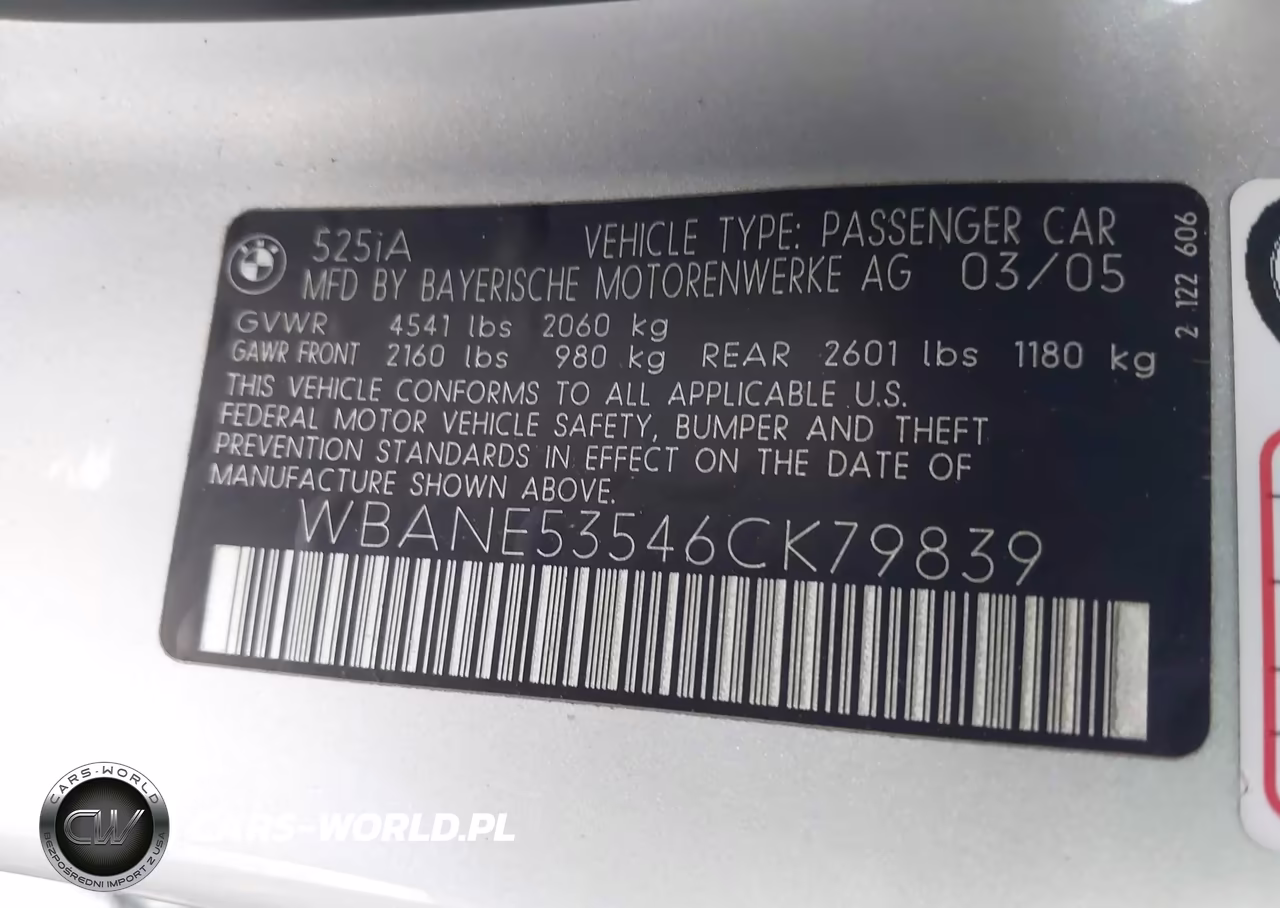 2006 BMW 525I VIN:WBANE53546CK79839 - 9