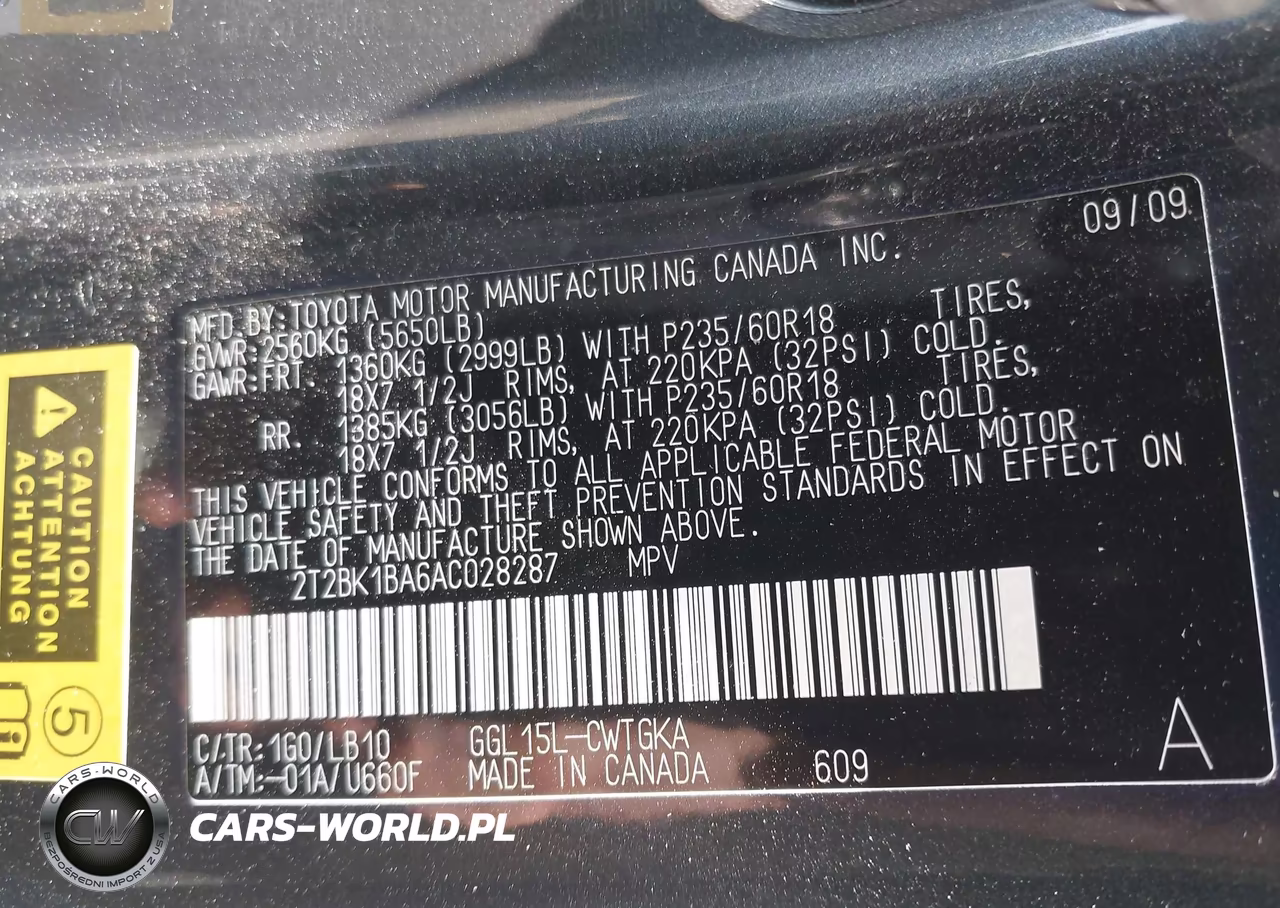 2010 Lexus Rx 350 VIN:2T2BK1BA6AC028287 - 9