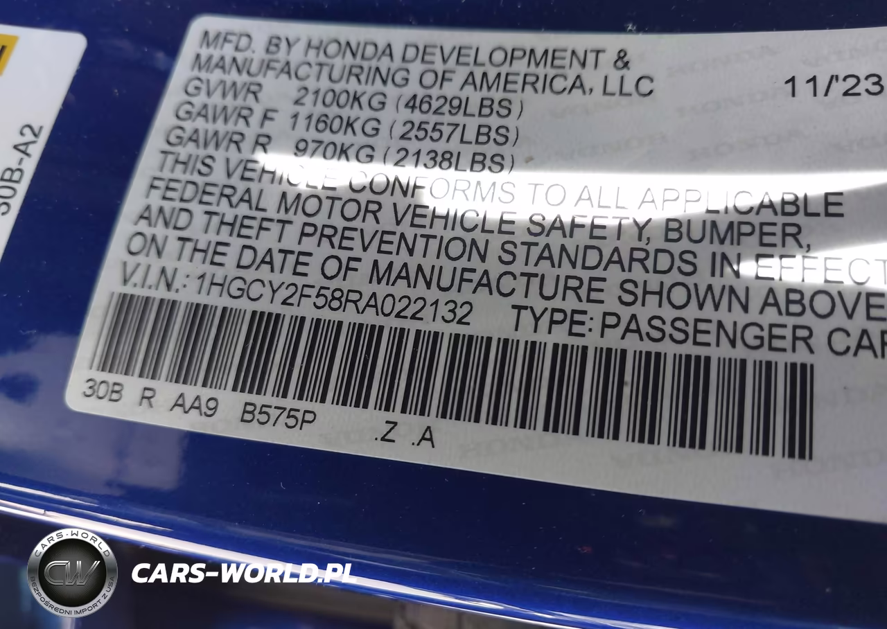 2024 Honda Accord Hybrid Sport VIN:1HGCY2F58RA022132 - 9