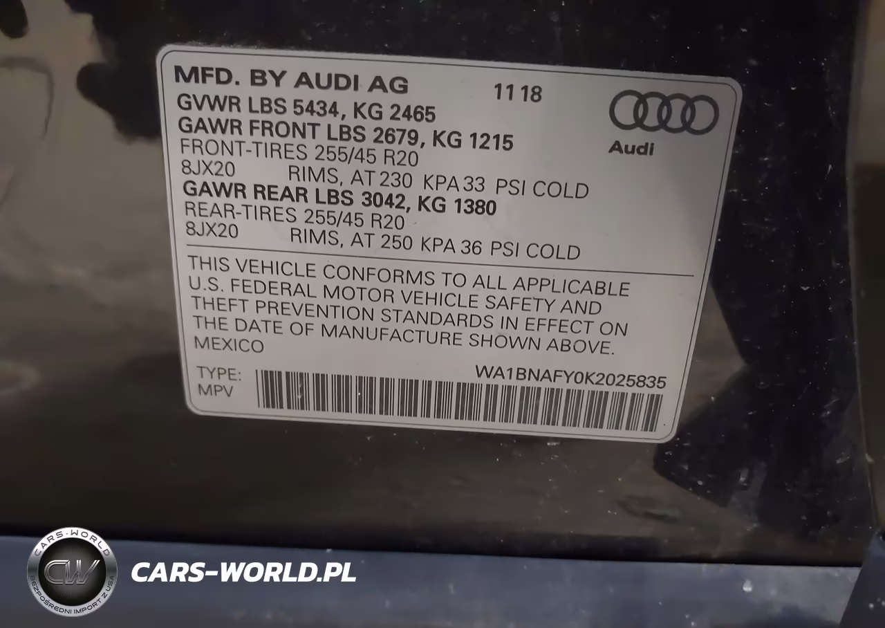 2019 Audi Q5 45 Premium VIN:WA1BNAFY0K2025835 - 9