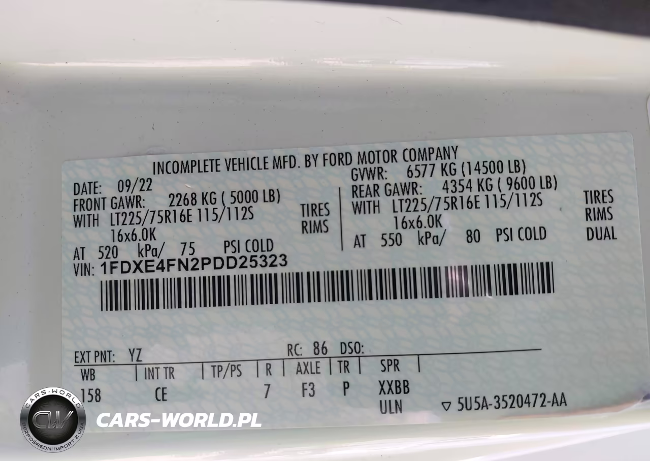 2023 Ford E-450 Cutaway VIN:1FDXE4FN2PDD25323 - 8