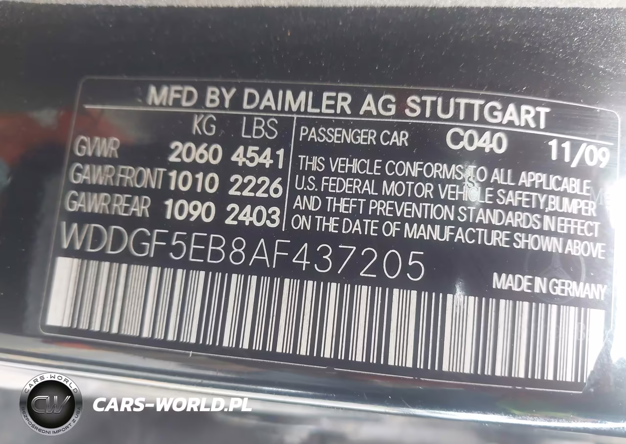 2010 Mercedes-Benz C 300 Luxury-Sport VIN:WDDGF5EB8AF437205 - 9