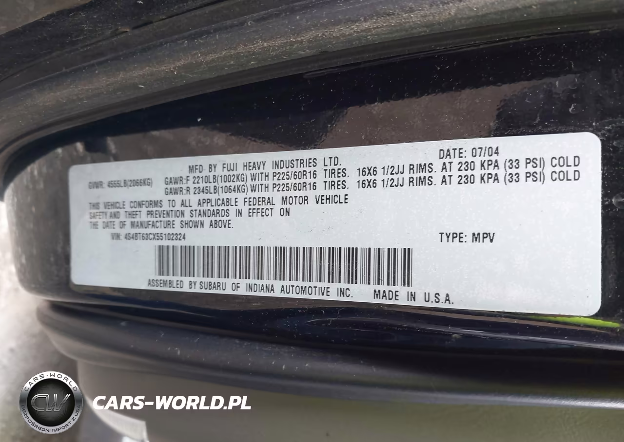2005 Subaru Baja Turbo VIN:4S4BT63CX55102324 - 9