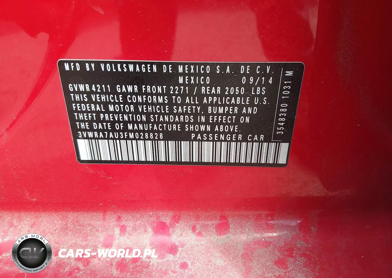 2015 Volkswagen Golf Tdi Se 4-Door VIN:3VWRA7AU3FM028828 - 9