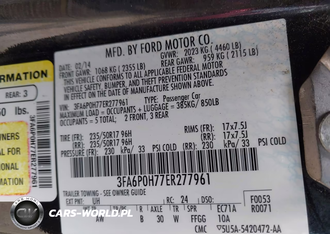 2014 Ford Fusion Se VIN:3FA6P0H77ER277961 - 9
