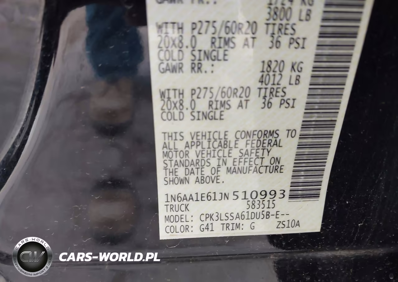 2018 Nissan Titan Sv VIN:1N6AA1E61JN510993 - 9