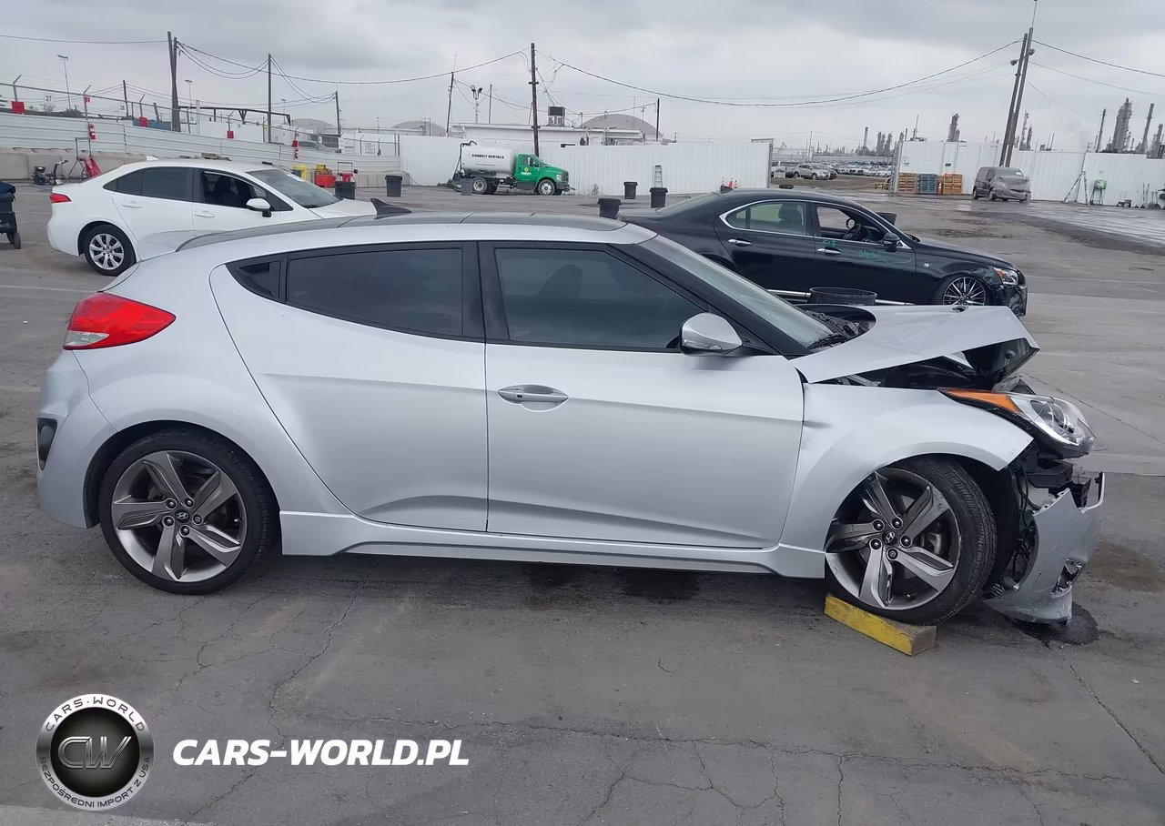 2013 Hyundai Veloster Turbo W-Blue VIN:KMHTC6AE2DU108549 - 12