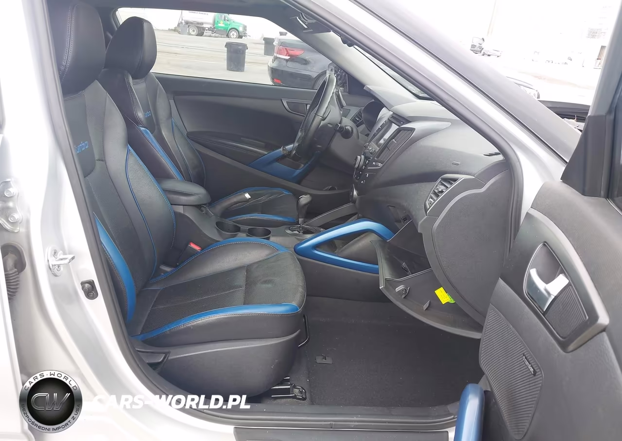 2013 Hyundai Veloster Turbo W-Blue VIN:KMHTC6AE2DU108549 - 5