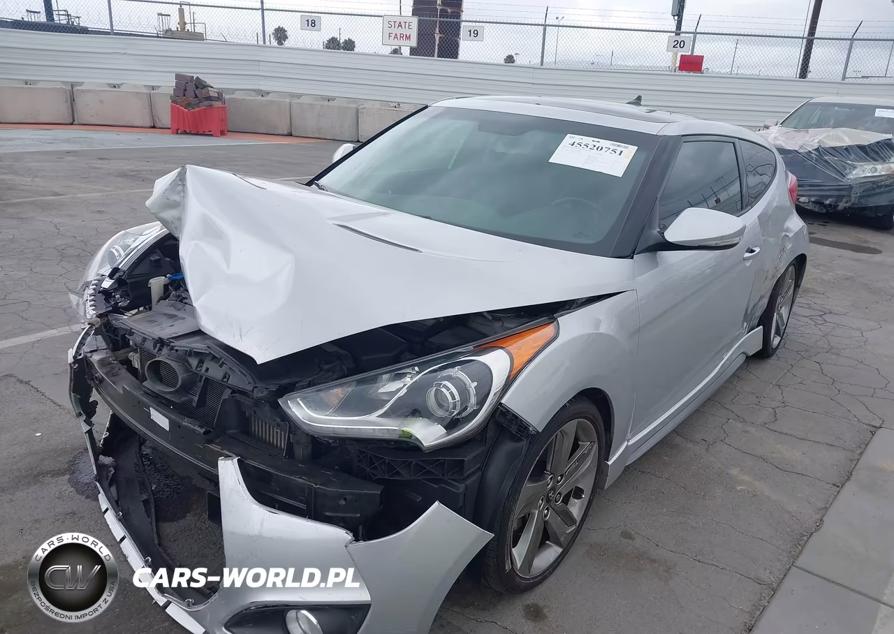 2013 Hyundai Veloster Turbo W-Blue VIN:KMHTC6AE2DU108549 - 6