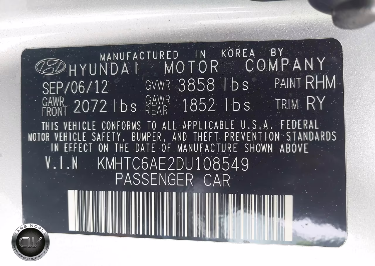 2013 Hyundai Veloster Turbo W-Blue VIN:KMHTC6AE2DU108549 - 9