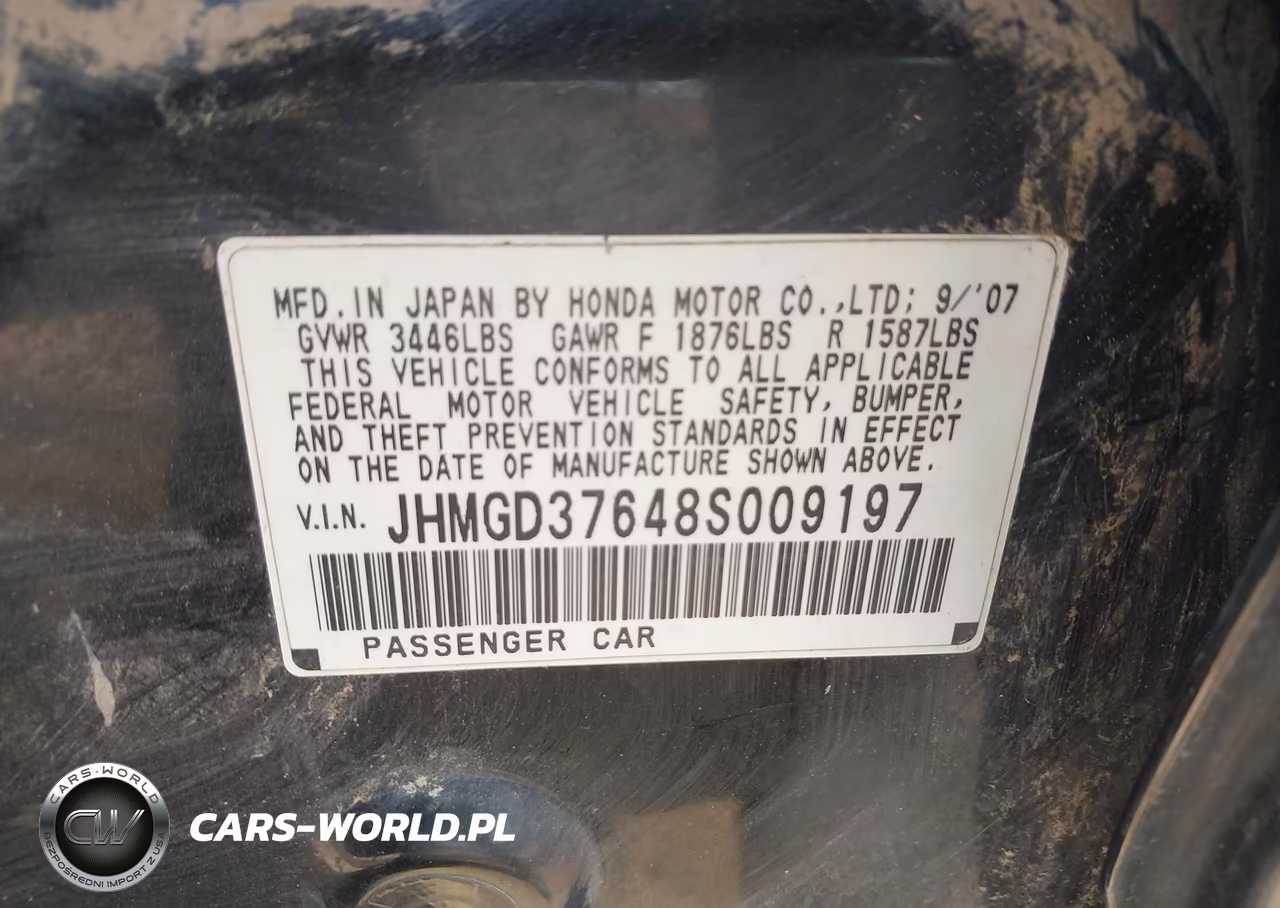 2008 Honda Fit Sport VIN:JHMGD37648S009197 - 9