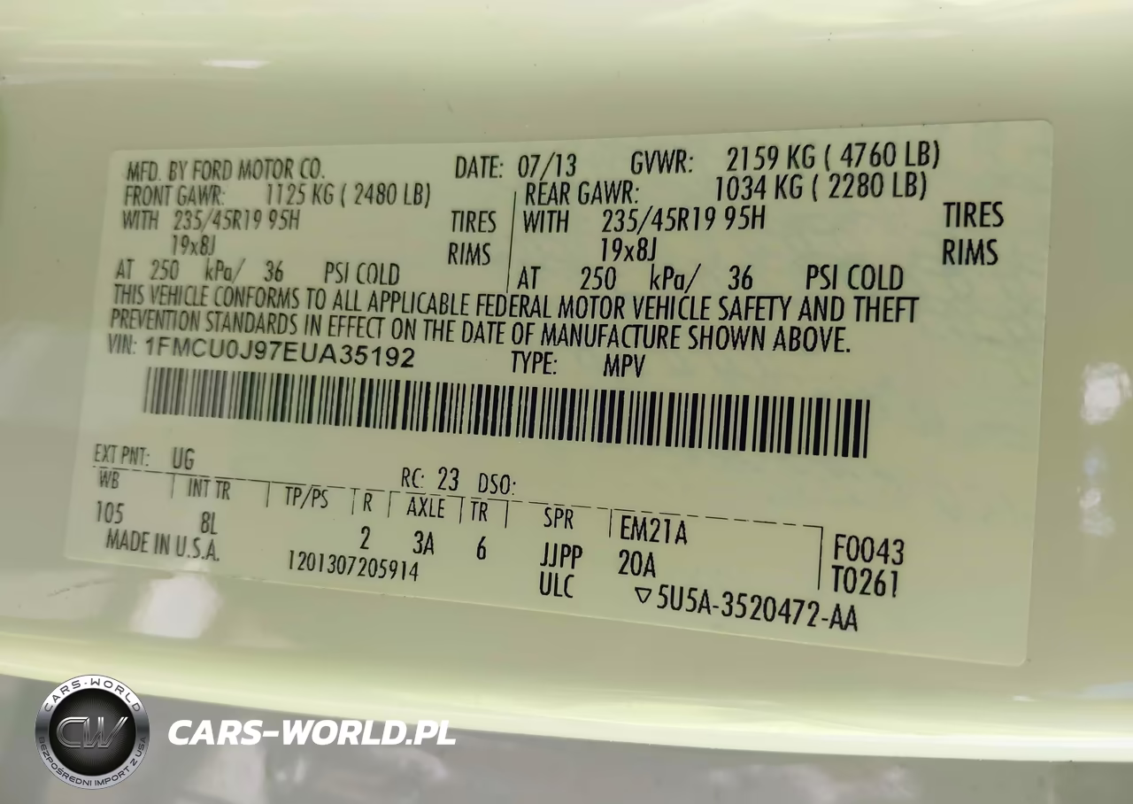 2014 Ford Escape Titanium VIN:1FMCU0J97EUA35192 - 9