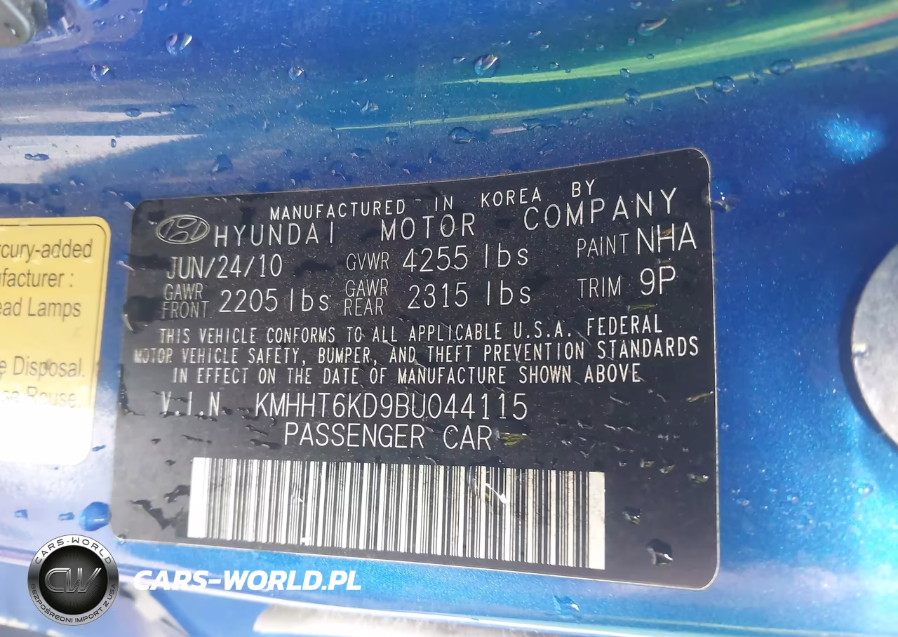 2011 Hyundai Genesis 2.0T Premium VIN:KMHHT6KD9BU044115 - 9