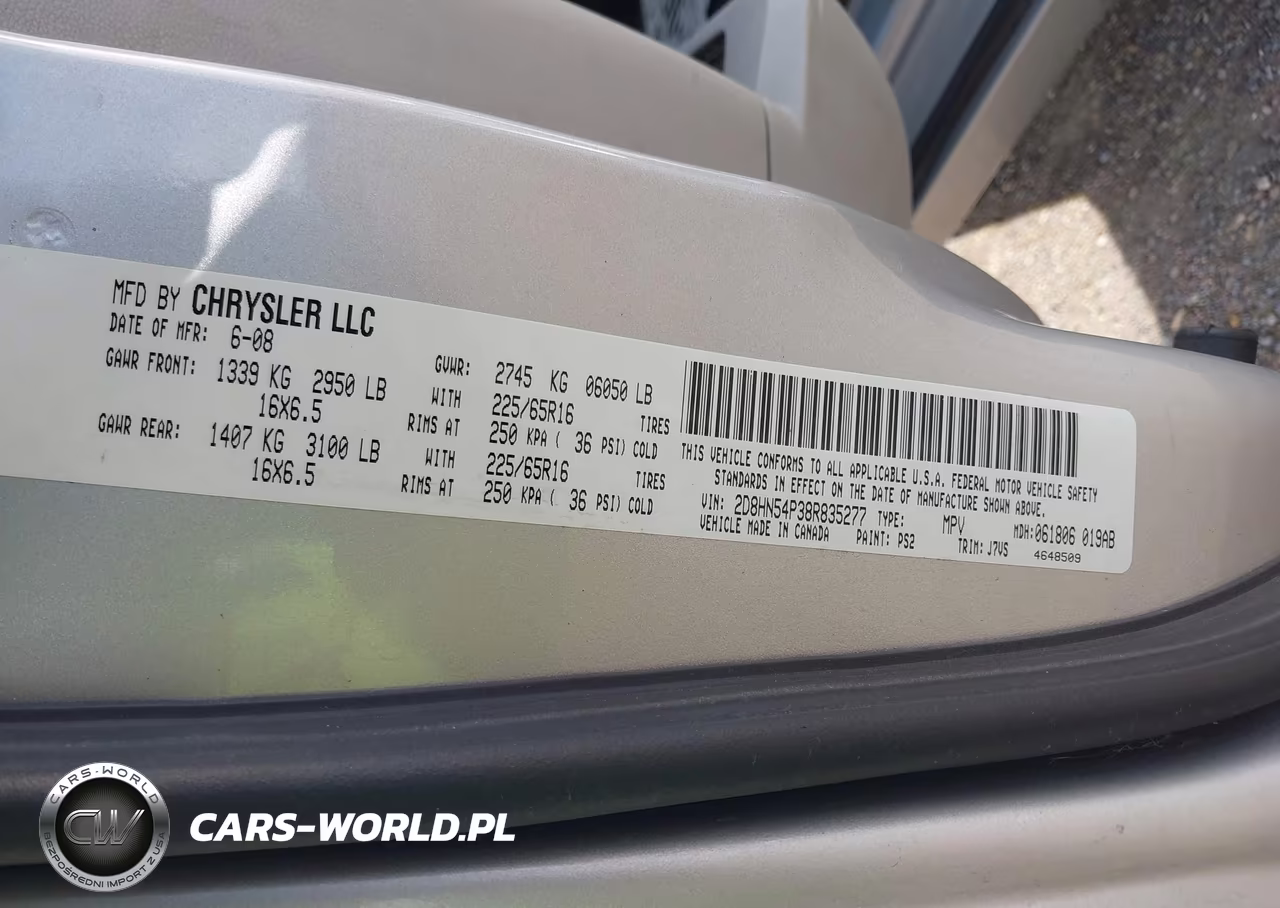 2008 Dodge Grand Caravan Sxt VIN:2D8HN54P38R835277 - 9