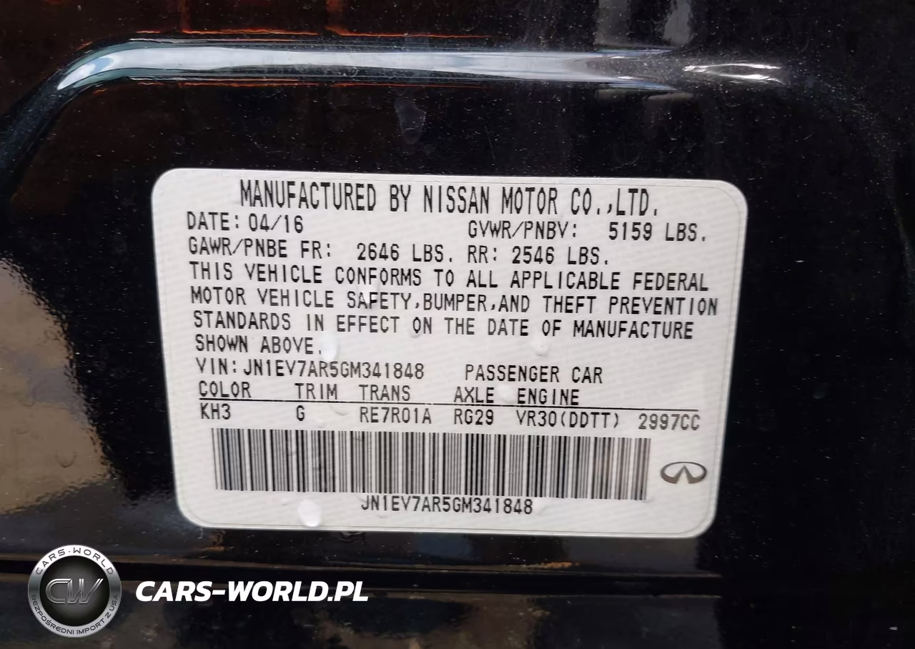 2016 Infiniti Q50 3.0T Premium VIN:JN1EV7AR5GM341848 - 9