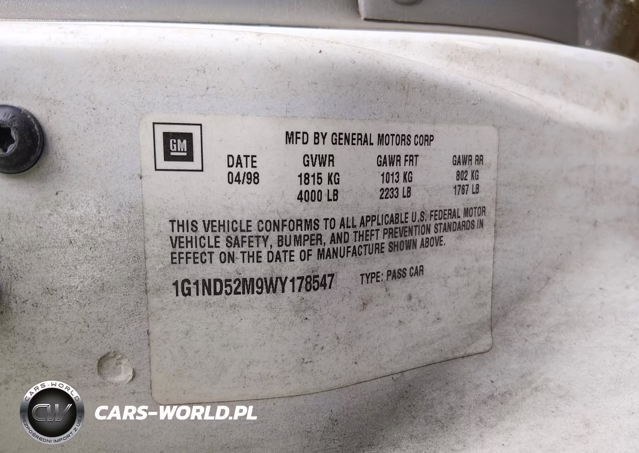 1998 Chevrolet Malibu VIN:1G1ND52M9WY178547 - 9