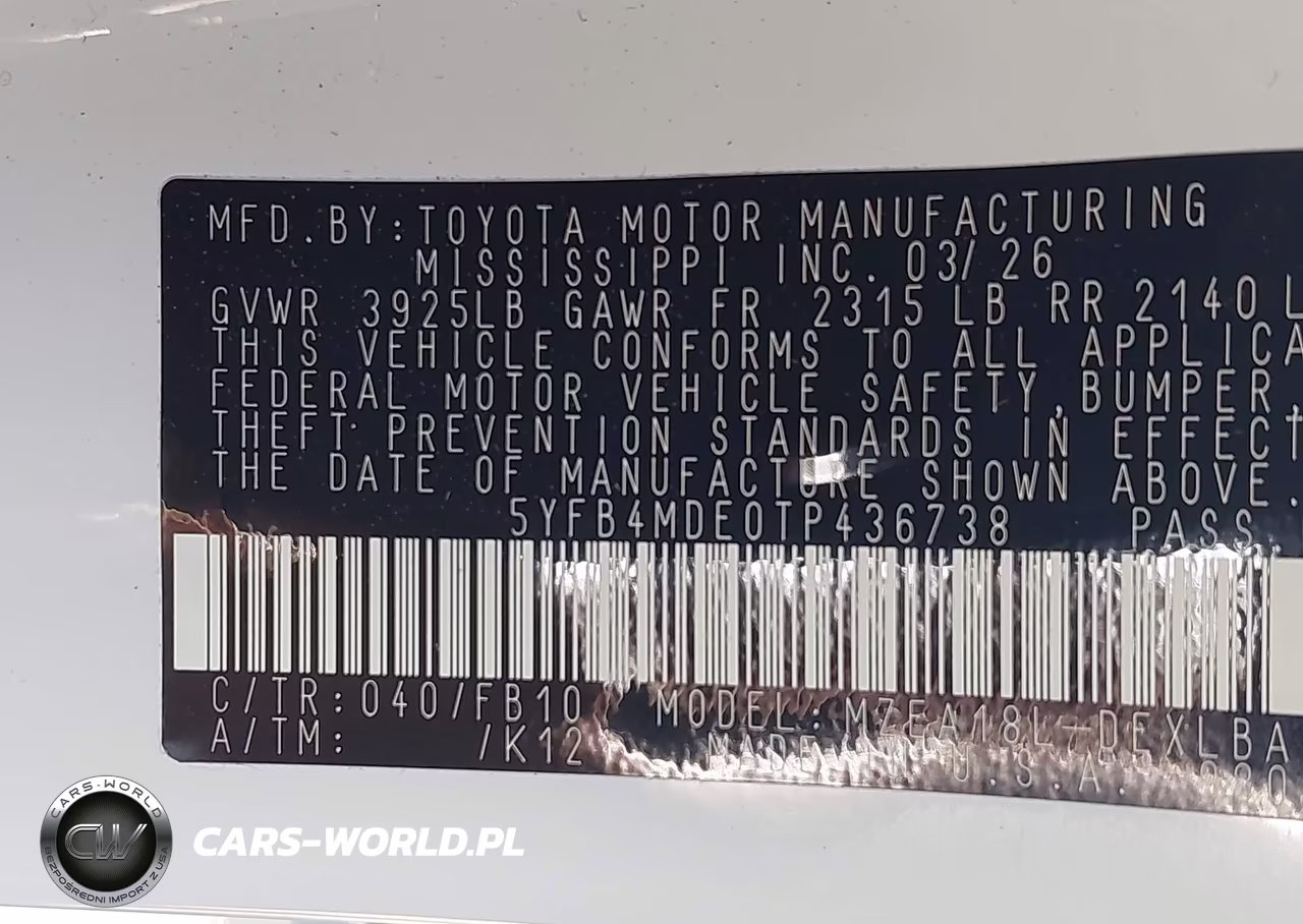 2026 Toyota Corolla Le VIN:5YFB4MDE0TP436738 - 9