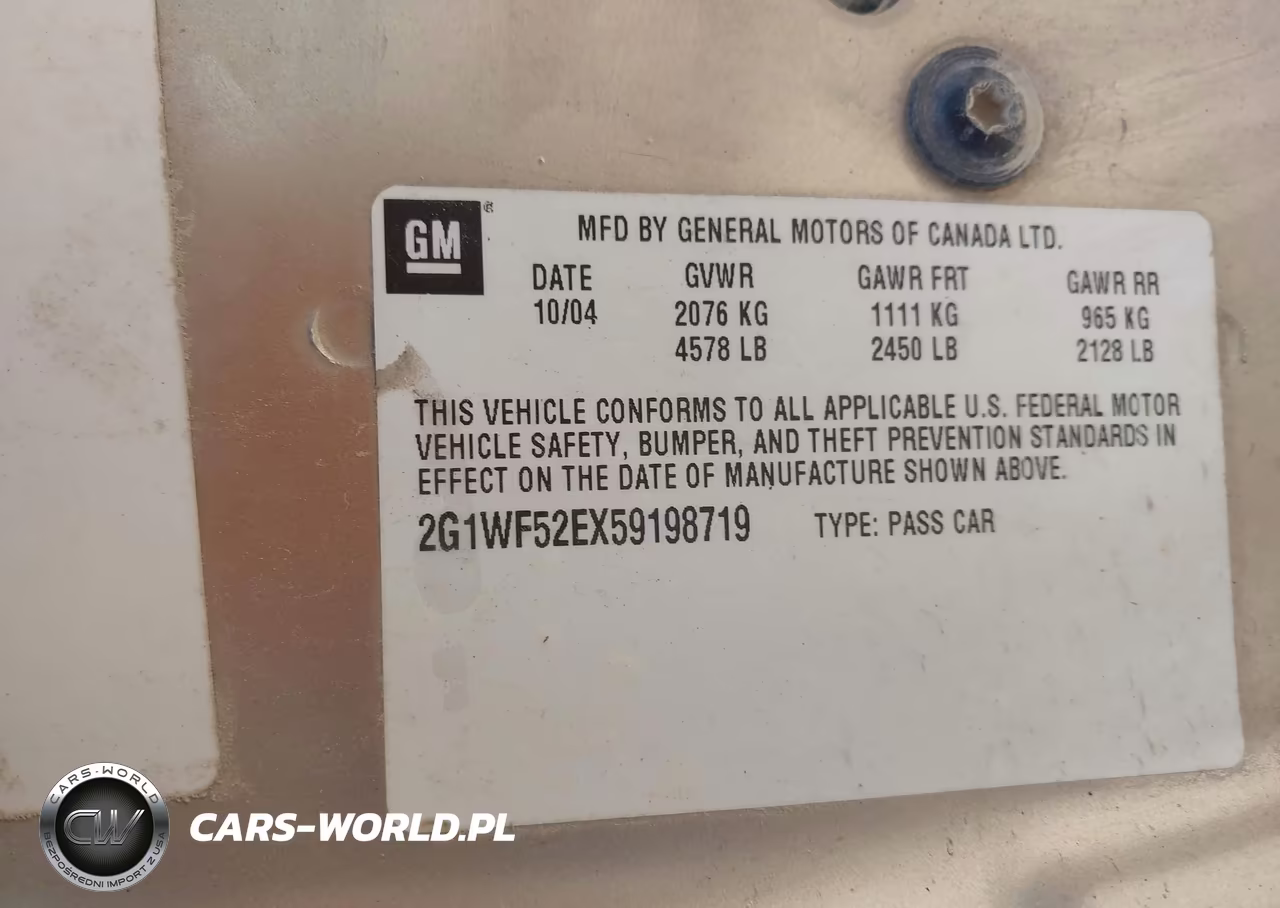 2005 Chevrolet Impala VIN:2G1WF52EX59198719 - 9