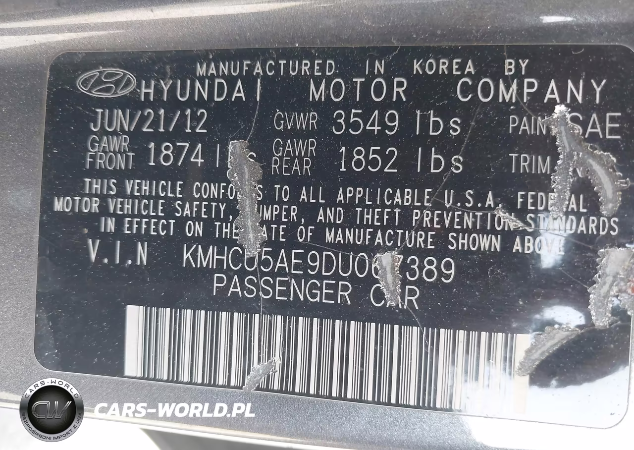 2013 Hyundai Accent Se VIN:KMHCU5AE9DU067389 - 9