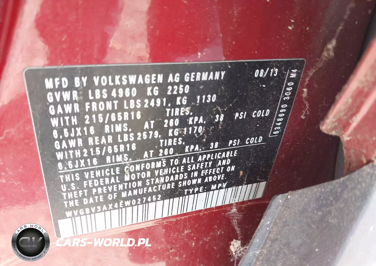 2014 Volkswagen Tiguan S VIN:WVGBV3AX4EW027452 - 9