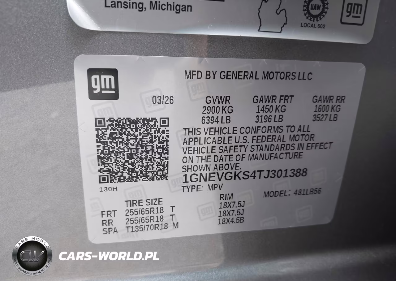 2026 Chevrolet Traverse Awd Lt VIN:1GNEVGKS4TJ301388 - 9