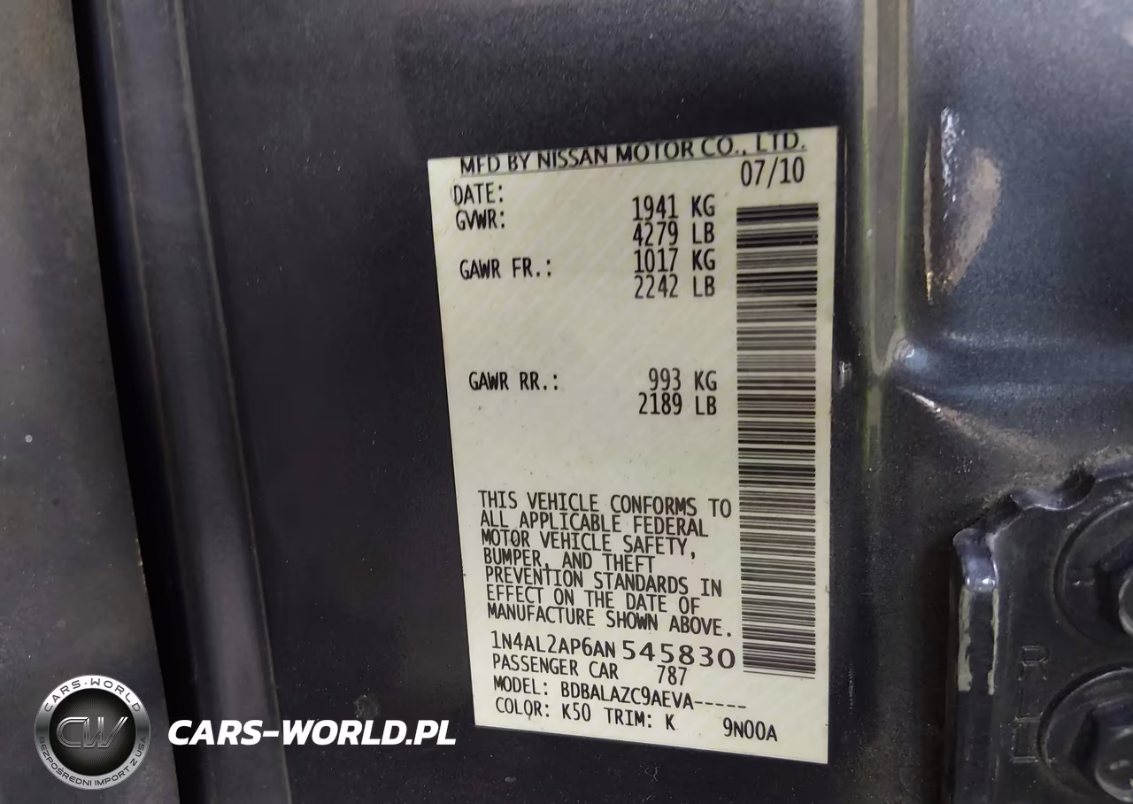2010 Nissan Altima 2.5 VIN:1N4AL2AP6AN545830 - 9