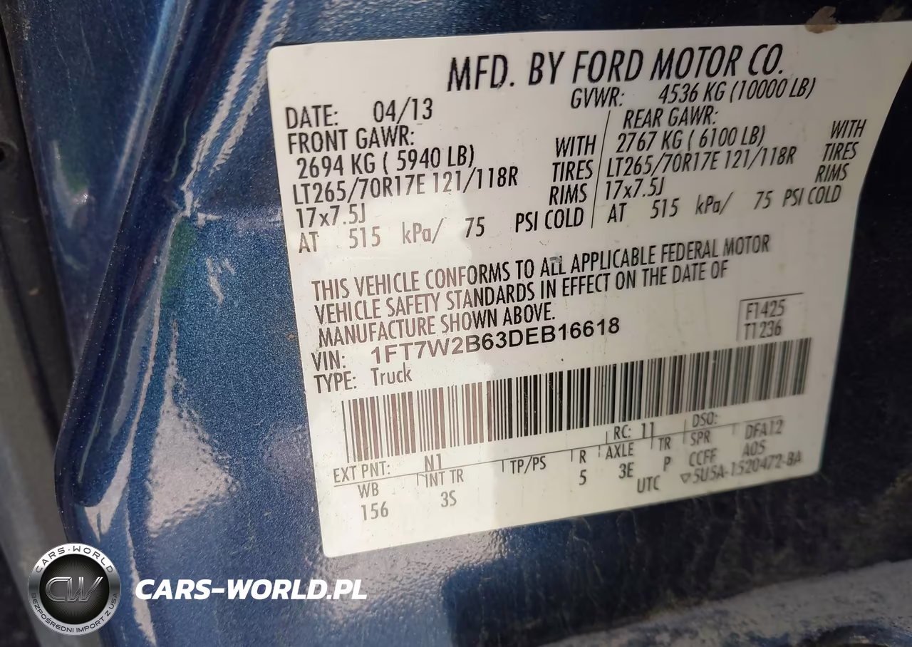 2013 Ford Super Duty F-250 Srw King Ranch-Lariat-Platinum-Xl-Xlt VIN:1FT7W2B63DEB16618 - 9