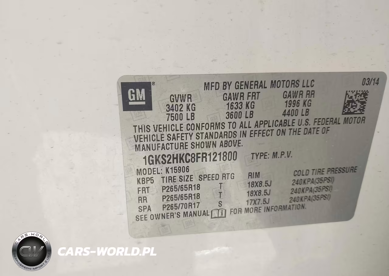 2015 GMC Yukon Xl 1500 Slt VIN:1GKS2HKC8FR121800 - 9