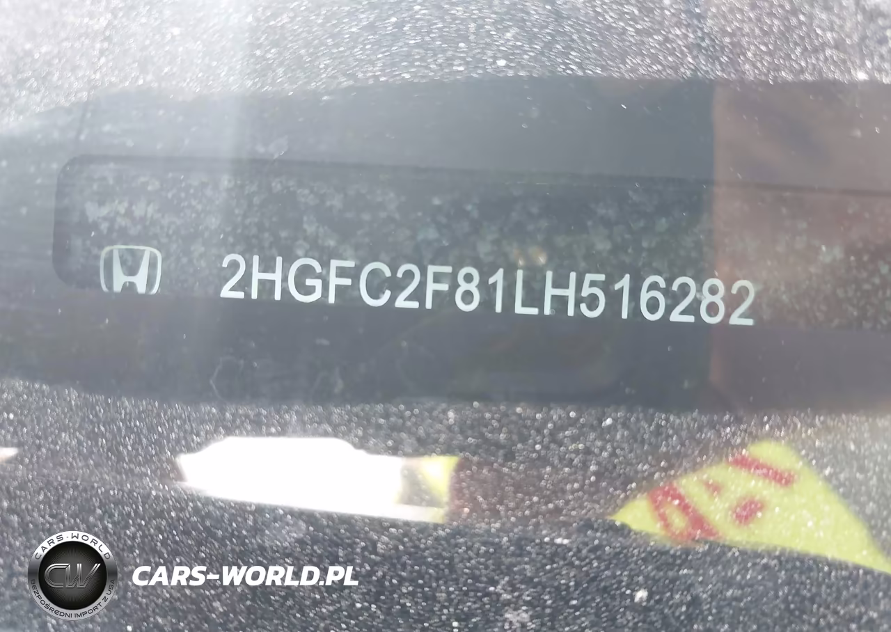 2020 Honda Civic Sport VIN:2HGFC2F81LH516282 - 9