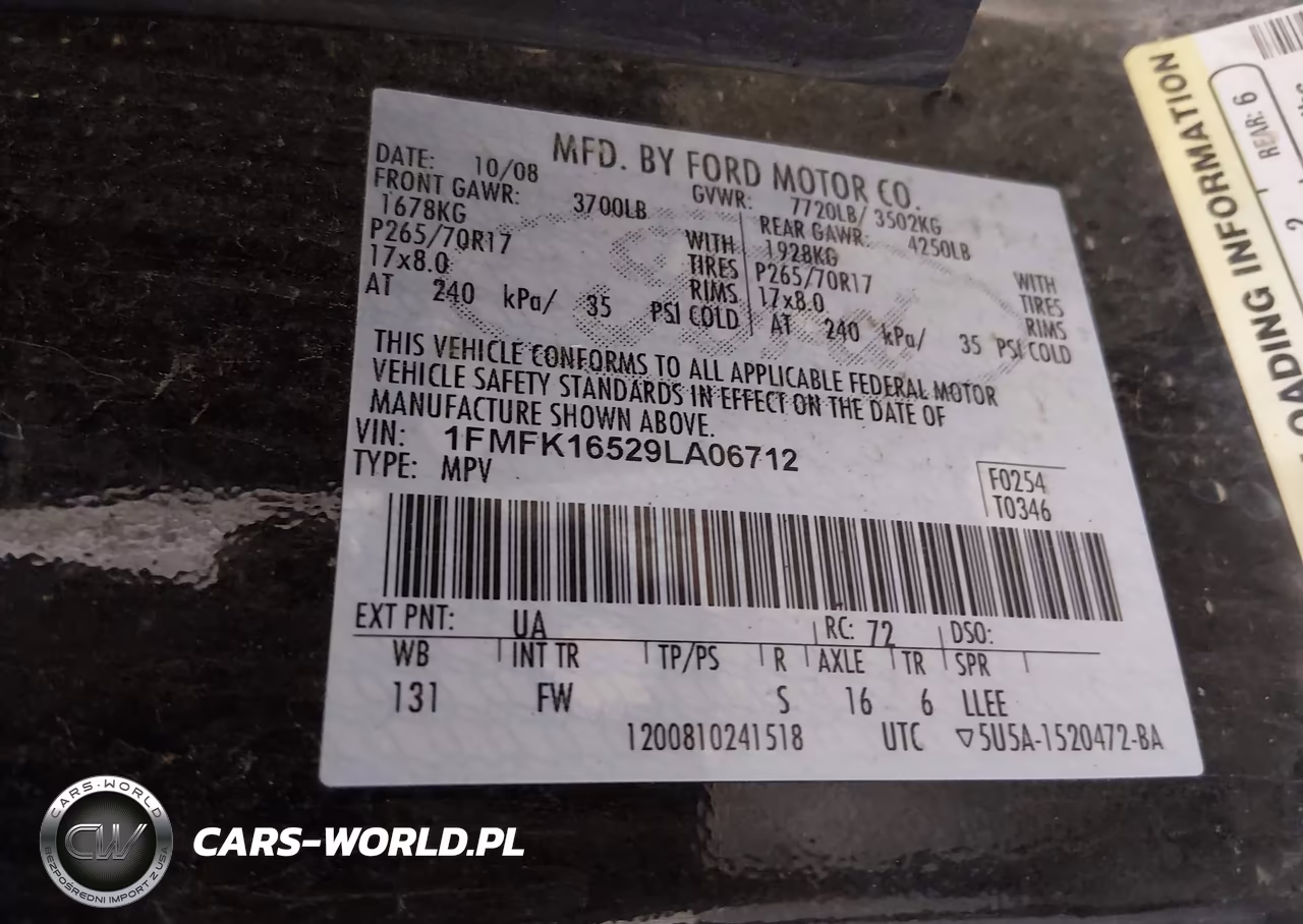 2009 Ford Expedition El Xlt VIN:1FMFK16529LA06712 - 9
