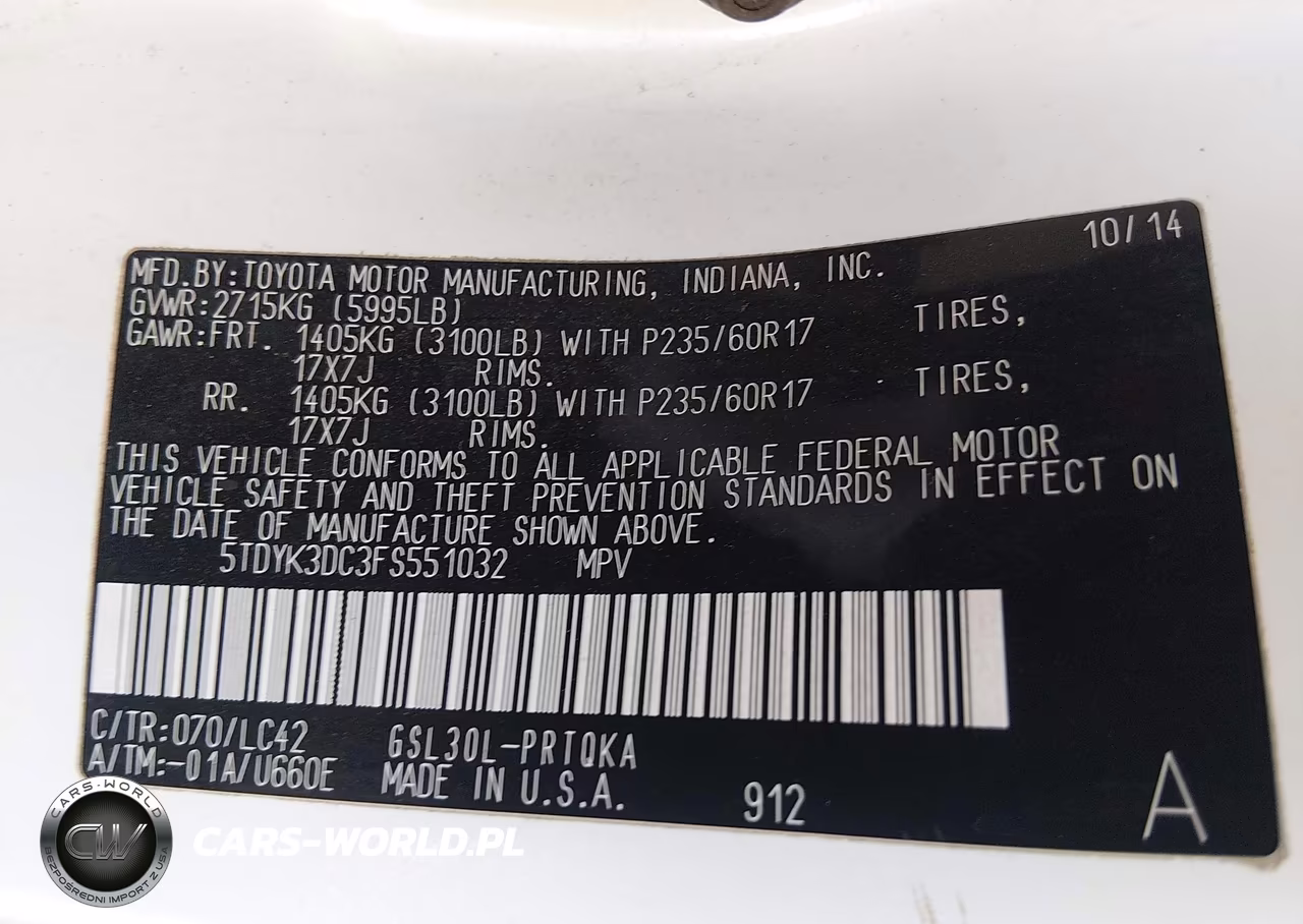2015 Toyota Sienna Xle Premium 8 Passenger VIN:5TDYK3DC3FS551032 - 9