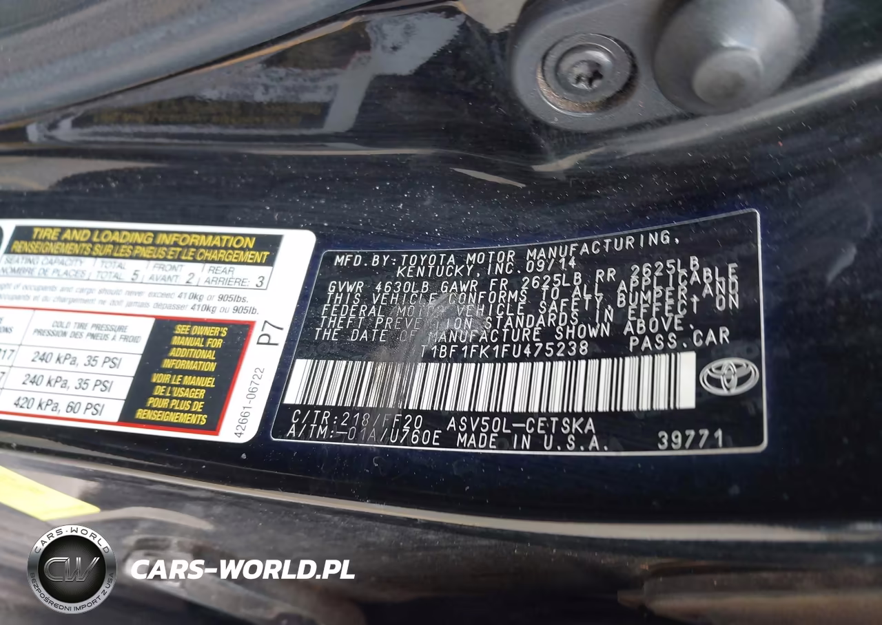 2015 Toyota Camry Se VIN:4T1BF1FK1FU475238 - 9