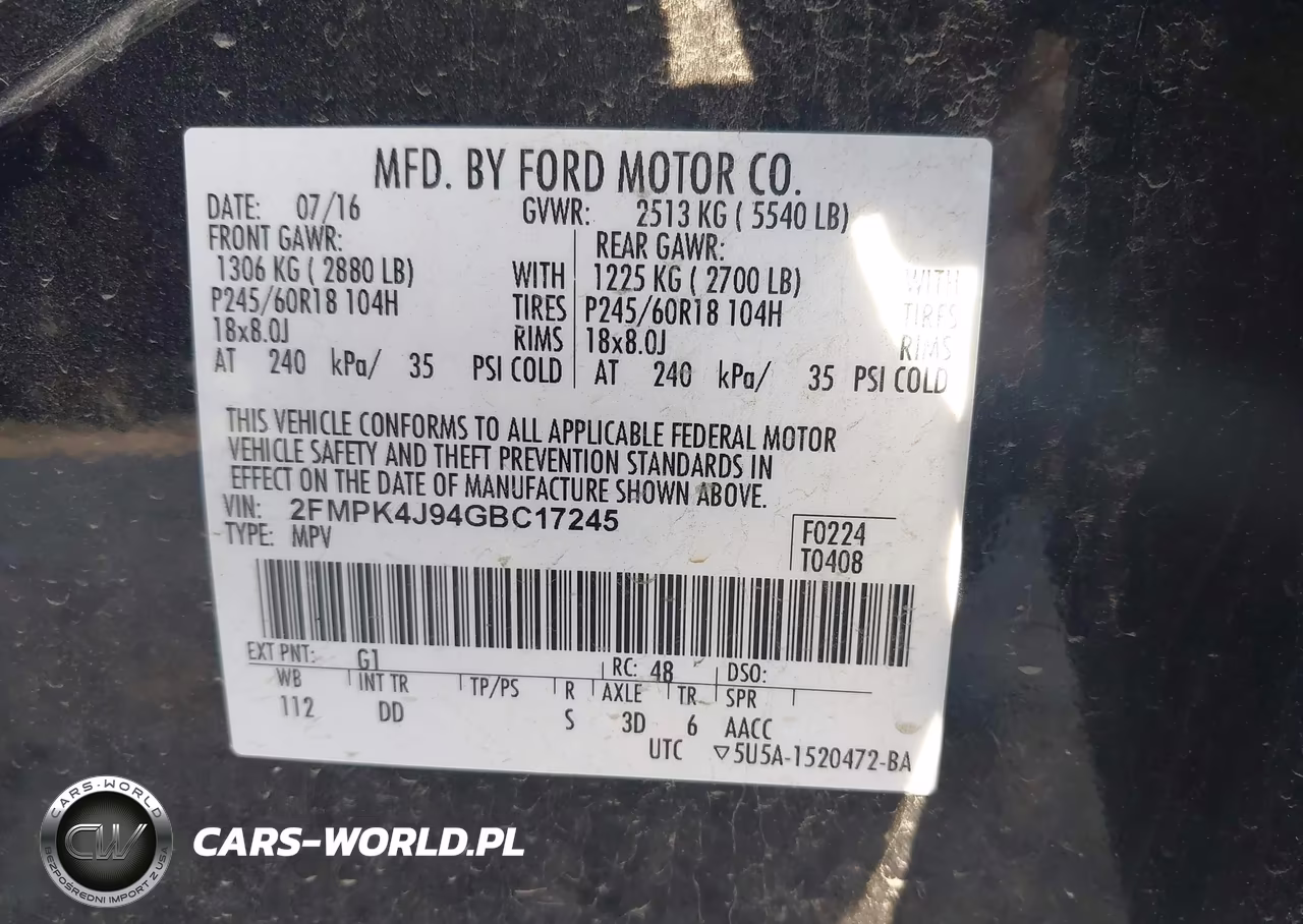 2016 Ford Edge Sel VIN:2FMPK4J94GBC17245 - 9
