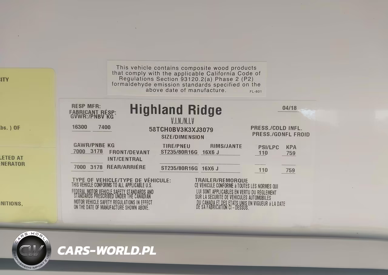 2019 Highland Ridge Other VIN:58TCH0BV3K3XJ3079 - 9