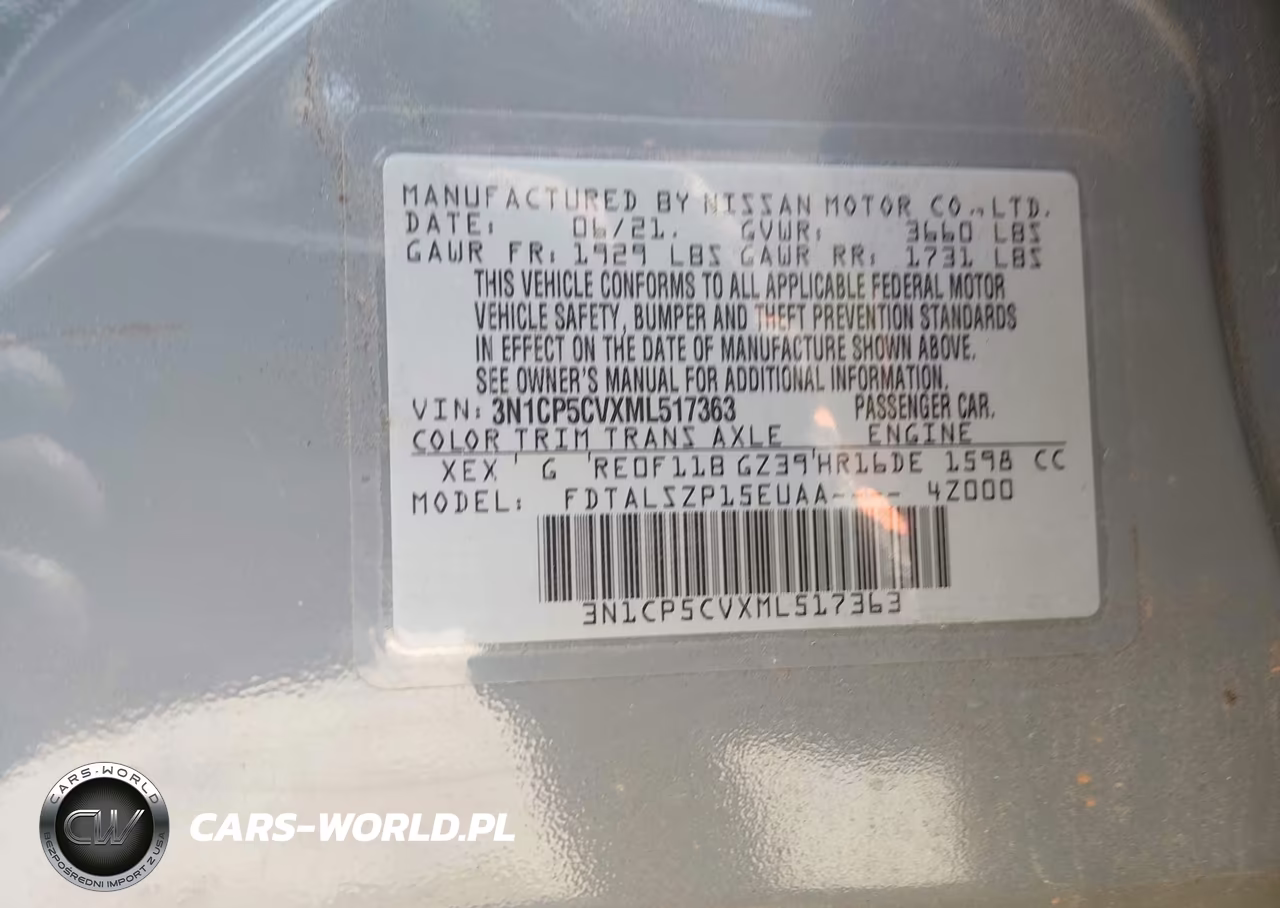2021 Nissan Kicks Sv Xtronic Cvt VIN:3N1CP5CVXML517363 - 9