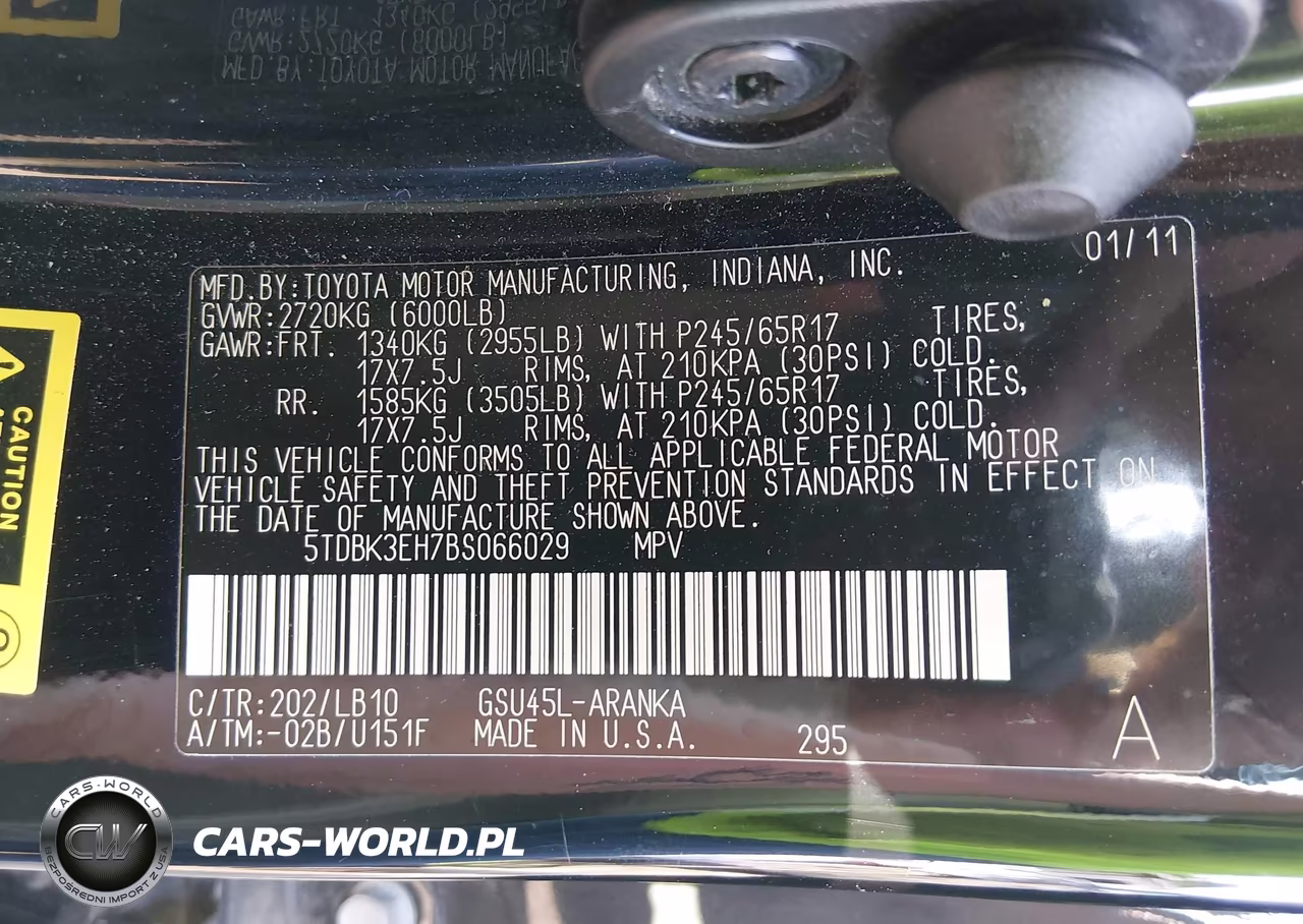 2011 Toyota Highlander Se V6 VIN:5TDBK3EH7BS066029 - 9