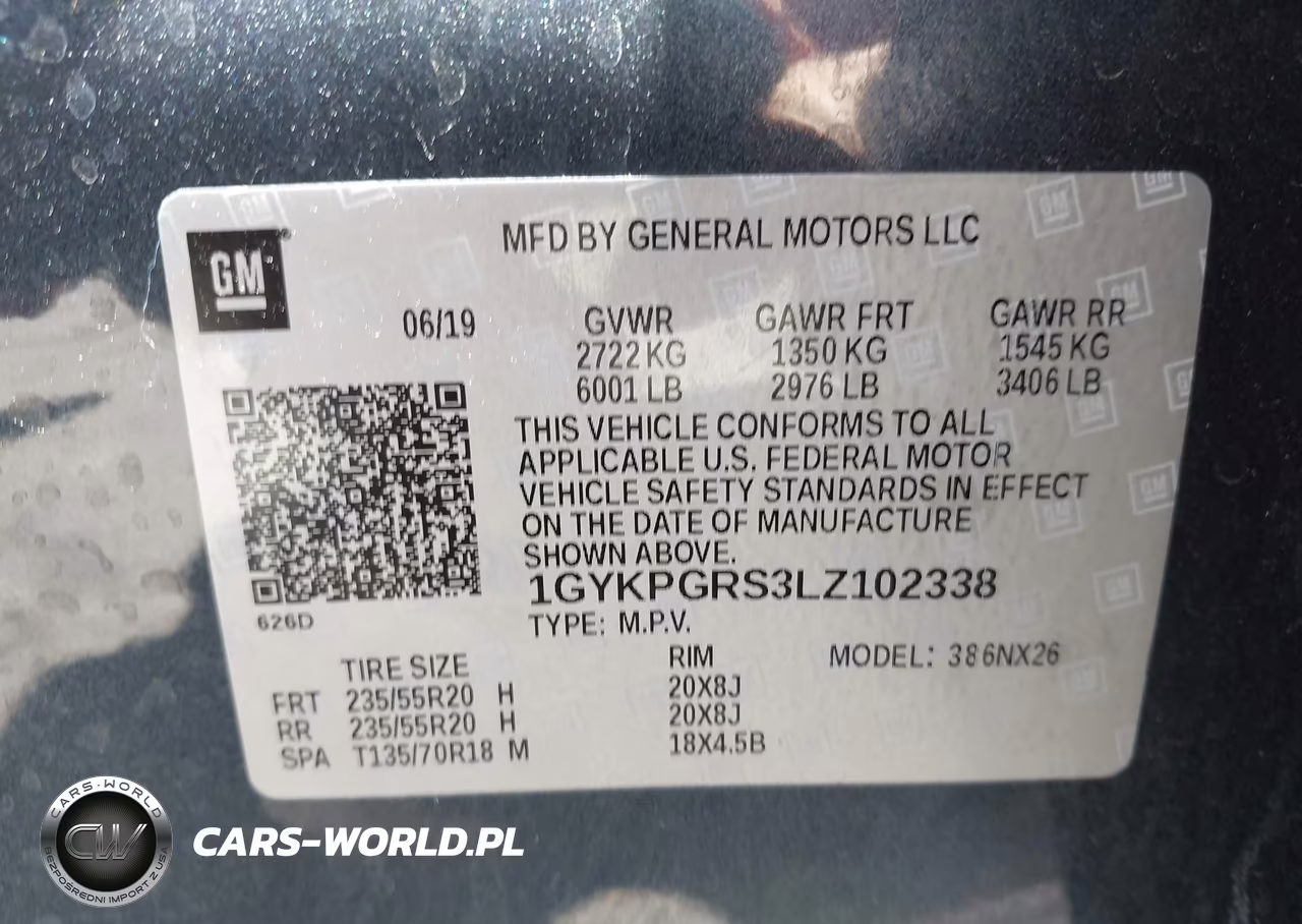 2020 Cadillac Xt6 Awd Sport VIN:1GYKPGRS3LZ102338 - 9